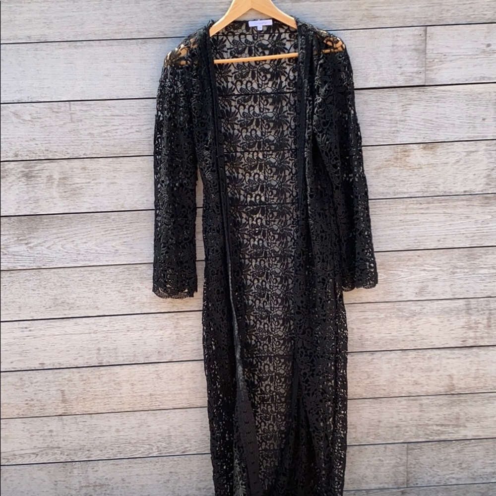 Long knit woman’s beach cover up